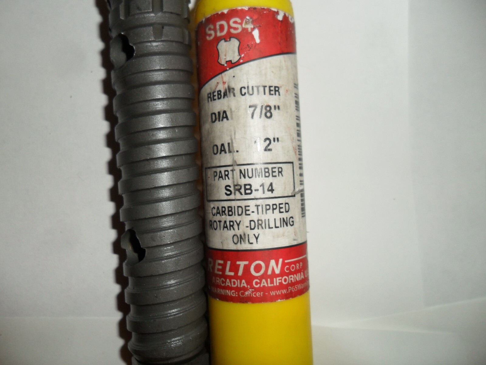 Relton Rebar Cutter 7/8" Dia. Srb14 Carbide Tipped SDS Plus Rotary