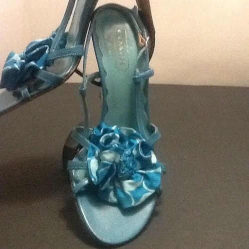 COACH ROSETTE LEATHER STRAP SLINGBACK HEEL SANDALS SIZE 7 - Picture 8 of 9