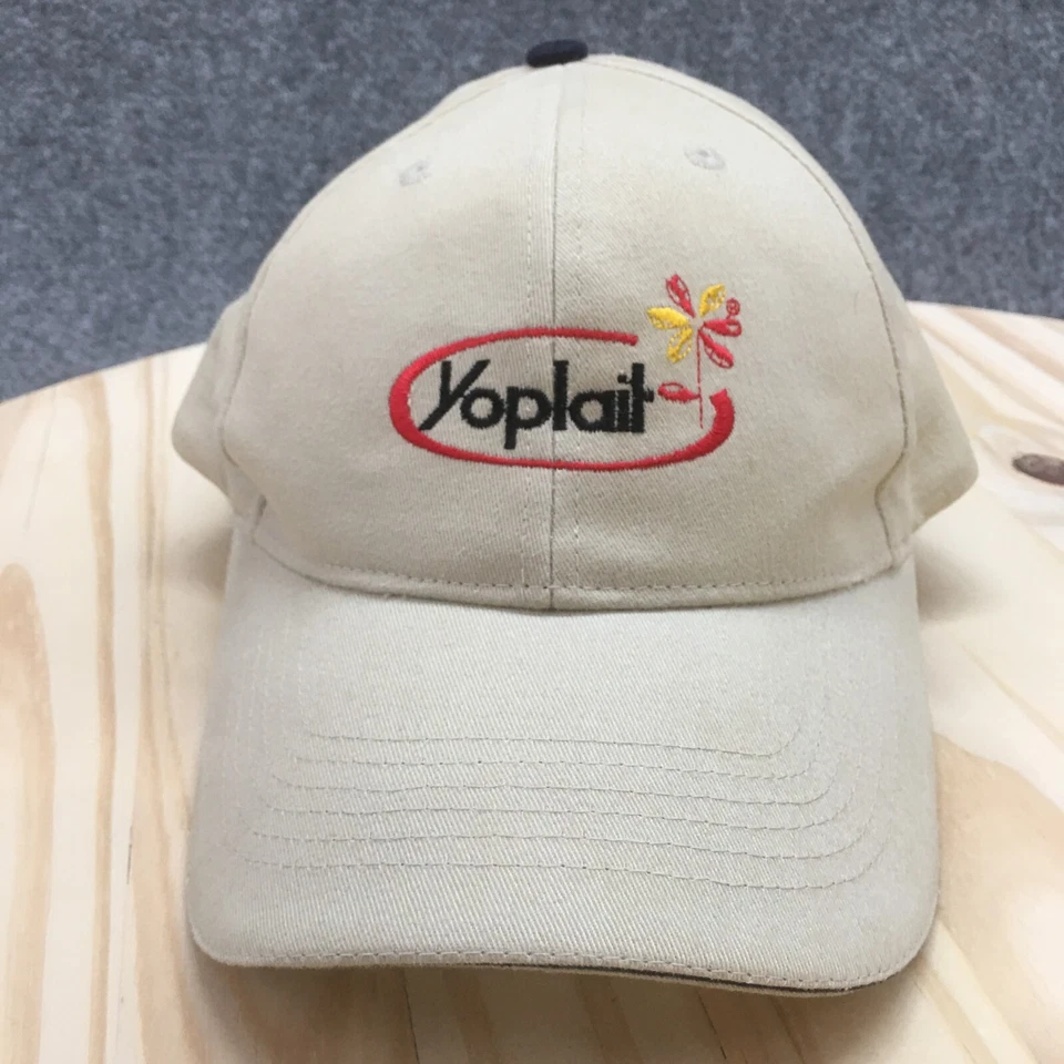 Yoplait Pacific Headwear Baseball Hat Mens Beige OS Adjustable Embroidered Logo - Image 2 of 4