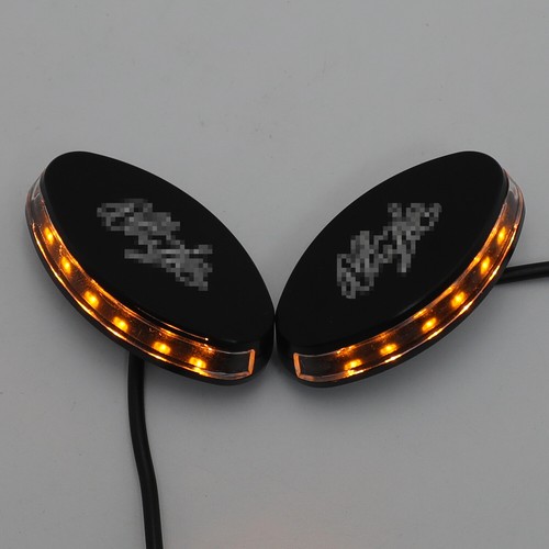 Black LED Signal Mirror Block Off Plate For 05-08 Kawasaki Ninja ZX6R 636/ 04-10 - Afbeelding 2 van 9