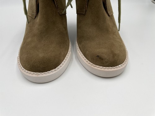 See by Chloe Lea Brown Suede Wedge Lace Up Sneaker Ankle Boot Size US 11 / IT41 - Picture 2 of 13