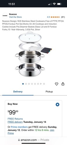 Nuwave Precision Induction Ultimate Stainless Cookware Set 31120 - NEW IN BOX - Picture 3 of 3