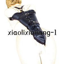 PU Armbinder Restraint Body Harness Straight Jacket Full Sleeve Arm Back Binding