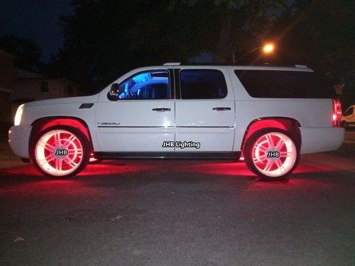 JHB 4x 17,5"" Remota APP Cambio de Color Coche Camiones LED Anillo Rueda Llanta Luces - Imagen 15 de 21