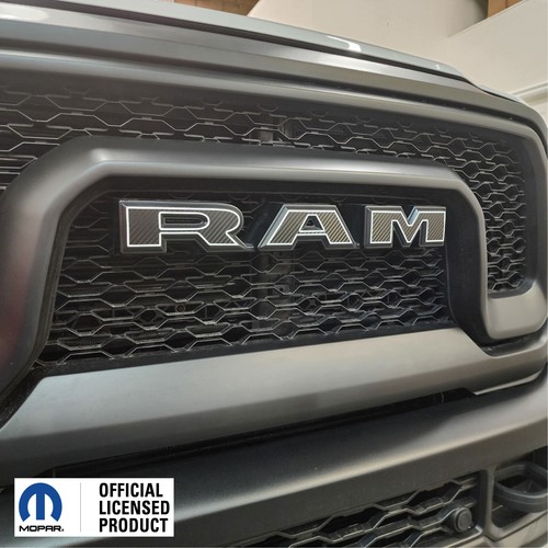 Fits 2019-2024 2500 Power Wagon Ram Grille Emblem Overlay Decal With Outlines - Picture 2 of 5