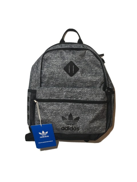 ADIDAS ORIGINALS YOUTH BASE BACKPACK ONIX JERSEY BLACK/GRAY. NEW ... ADIDAS ORIGINALS YOUTH BASE BACKPACK ONIX JERSEY BLACK/GRAY. NEW ...