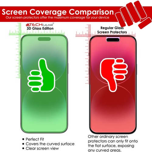Protezione schermo vetro temperato TECHGEAR FULL OPACO antiriflesso iPhone 14 Pro Max - Foto 8 di 9