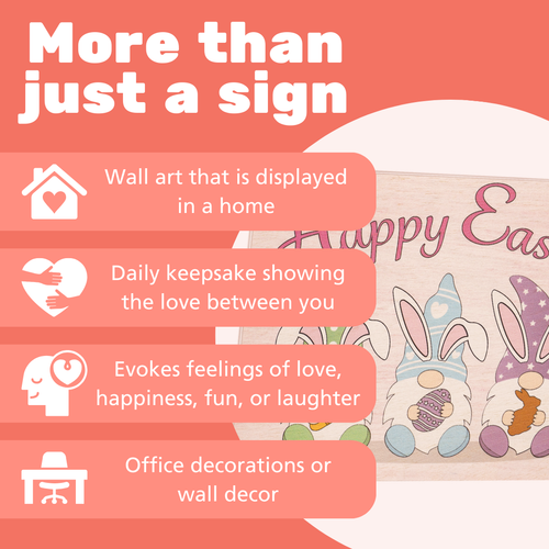 JennyGems Easter Decorations Happy Easter Gnomes, Farmhouse Easter Decor - Picture 9 of 11