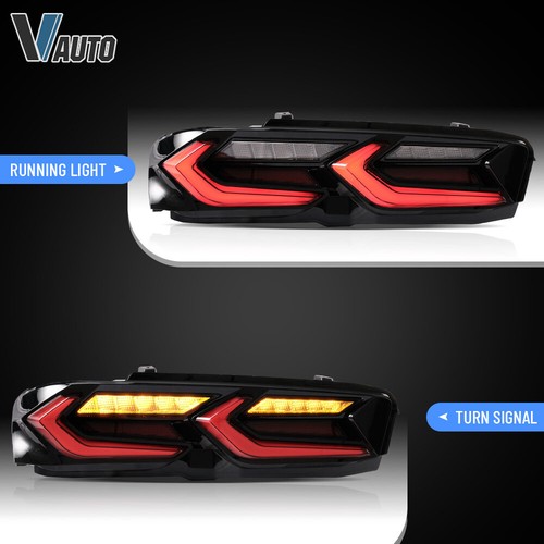 For 2019-23 Chevrolet Chevy Camaro LED Tail Lights Assembly Red Smoke Sequential - Foto 3 di 11