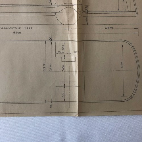 1936 Coachbuilder Bus Design Blueprint Rendering Blue Print Coach Truck - Picture 10 of 11