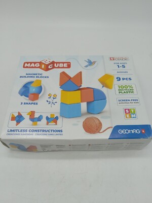 Geomag Magicube – Coffret Chase Vehicle – 5 Cubes Magnétiques Pat’Patrouille – Construction 3D, Aimants Sur Toutes Les Faces – Dès 18 Mois
