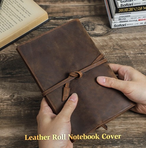 Leather A5 Notebook Case Book Cover With Pen Holder Multifuntional School Office - Bild 2 von 9