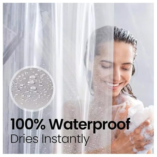 Shower Curtain Liner HEAVY DUTY Water Repellent 70"x72" Bathroom Liner - Picture 3 of 19