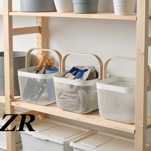 IKEA RISATORP Cesta Gris Comestibles Frutas Transporte Cesta 25x26x18cm - Imagen 4 de 14
