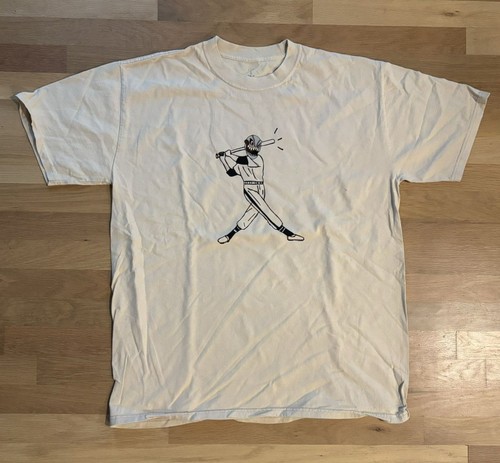 Travis Scott Cactus Jack 2023 Celebrity Softball Batter Up Cream Tee - Picture 1 of 4