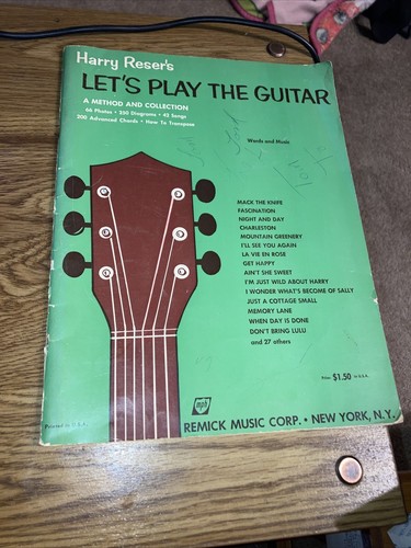 Harry Reser's Let's Play The Guitar , Instructional method with songs 1968 - Picture 1 of 5