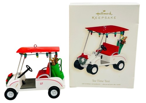 Hallmark Keepsake Ornament Tee Time Taxi 2007 Christmas Golf Cart With Box