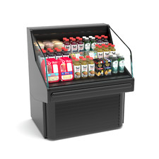 Hussmann SHM3A-QS 36" Self-Serve Horizontal Open Air Merchandiser in Black