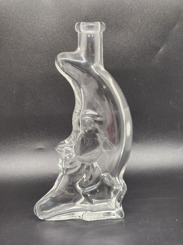 Vintage KEFLA Clear Glass Smiling Happy Moon and Star Decanter 8.25" Tall - Picture 2 of 16