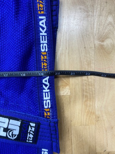 Fuji Sekai "World" Brazilian Jiu Jitsu BJJ Gi Kimono Mens W2 Blue #7401 - Picture 6 of 12