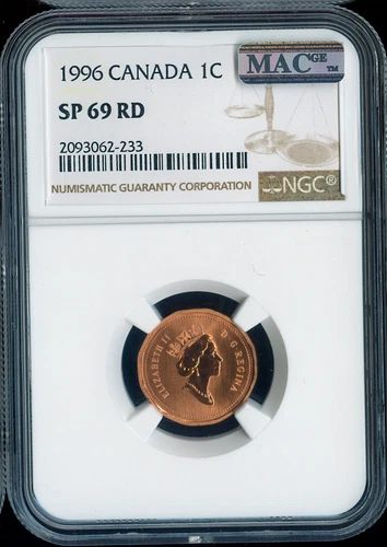 1996 Canada Small Cent 1C NGC SP69 RD MAC - Quality