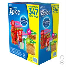 Ziploc Seal Top Bag, Variety Pack, 347-count - 4 sizes