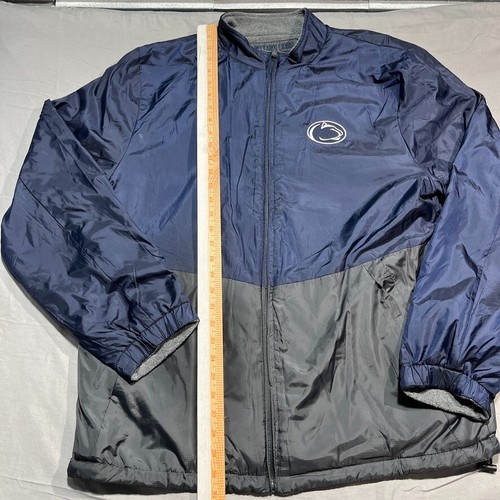 Penn State Nittany Lions Jacket Reversible Mens XL Nylon Fleece Embroidered VTG - Picture 3 of 12