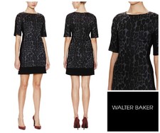 W118 By  WALTER  BAKER    LEOPARD SHEATH  SHIFT    DRESS  Sz S  NWT  $ 198