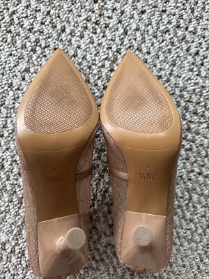 NWOT Zara Lace Crystal Buckle Pump Shoe Size 9 40 Only Tried