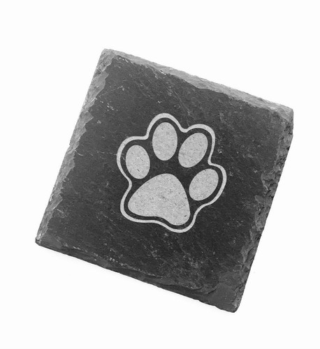 Huellas Estampado Pizarra Posavasos Grabado Láser Café Posavasos Regalo - Imagen 7 de 8