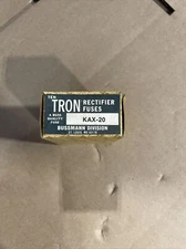 Tron Buss KAX-20 Rectifier Fuses, New Box Of 10 *FREE SHIPPING* NOS