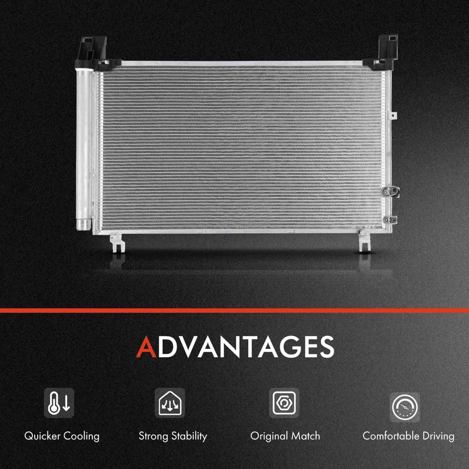 Kit de refrigeración de radiador y condensador de CA para Lexus IS300 IS350 2016-2017 3,5 L sedán Foto 4 de 4