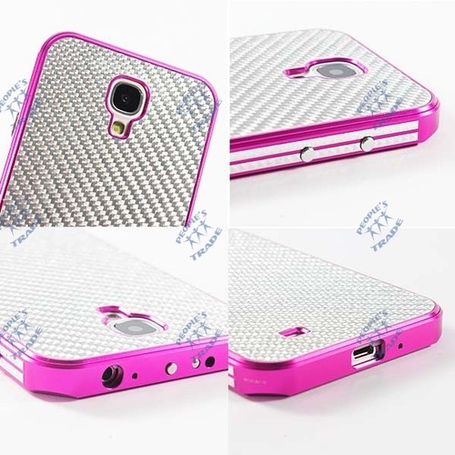Lujo Aluminio Fibra de Carbono Material Estuche Cubierta Para Samsung Galaxy S 4 IV i9500 - Imagen 12 de 15