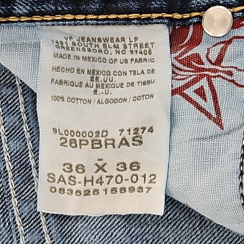 Wrangler PBR Jeans Men's 36x36 EUC Med Wash 26PBRAS Cowboy Cut Straight Leg - Picture 13 of 16