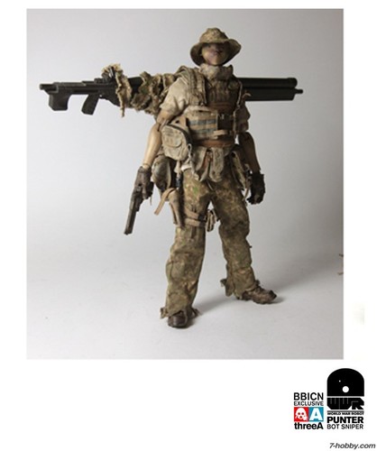 ThreeA 3A BBICN Exclusive World War Robot 1/6 Scale Bot Sniper Punter Figure - Imagen 2 de 7
