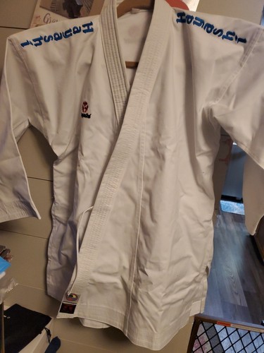 Hayashi WKF Approved Karate-Gi KATAMORI Uniform BLAUE Stickerei 13oz SNAP 0295 - Bild 3 von 8