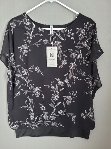 Neineiwu Womens Loose Casual Short Sleeve Chiffon Top T-Shirt Blouse Large - Bild 3 von 4