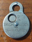 Antique Cigar Cutter Puzzle Pocket Piece Trick Lock Novelty  Patent date 1915