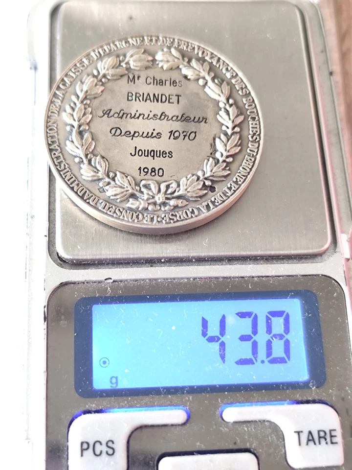 MEDAILLE CAISSE EPARGNE ET PREVOYANCE BOUCHES DU RHONE ET CORSE Ref23882J - Photo 3/3