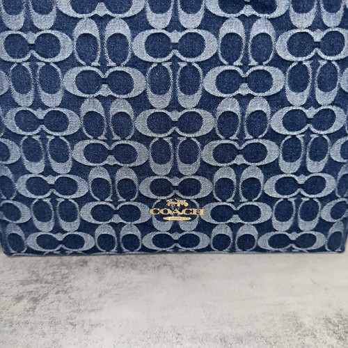 Coach Large Laurel Shoulder Bag In Signature Denim CY697 NWT - Picture 9 of 9