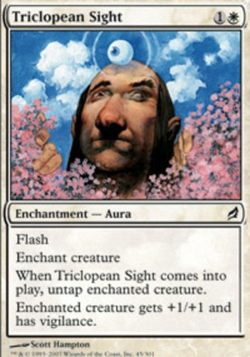 Lorwyn Triclopean Sight - Foil x1 Moderate Play, English Magic Mtg M:tG