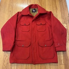 True Vintage 40s/50s Woolrich Mackinaw Wool 502 Hunting Jacket Size 42 Red Coat
