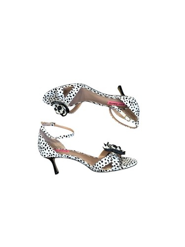 Cinturino alla caviglia Betsey Johnson donna a pois accento floreale tacco fatato taglia 11 - Foto 5 di 9