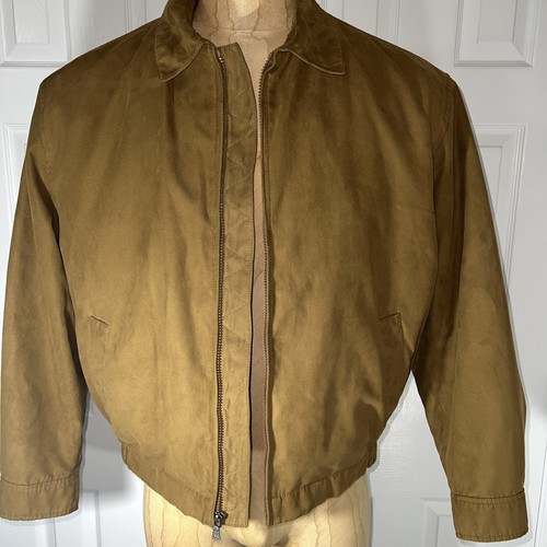 Jos. A. Bank Full Zip Men’s Brown Bomber Jacket Size L Removable Liner Preppy - 第 10/15 張圖片