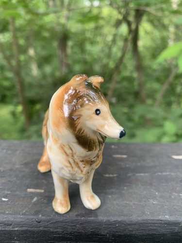Vintage Midcentury Ceramic Standing Collie Dog Figurine~ Made In Japan - Picture 6 of 18