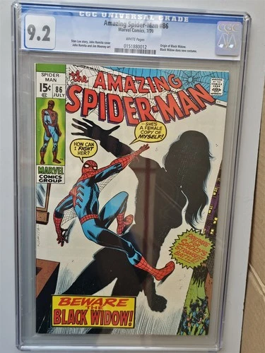 AMAZING SPIDER-MAN #86 CGC 9.2 JULY 1970 BLACK WIDOW CLASSIC COSTUME MARVEL