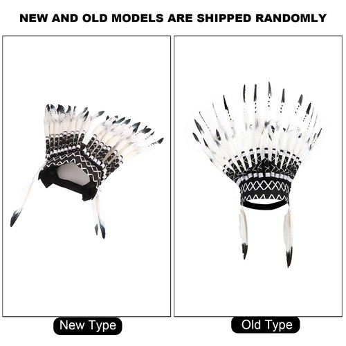 Native American Headdress Safe Child Party Hat Black Synthetic Feather Porta LSO - Picture 12 of 14
