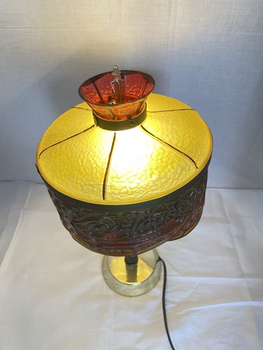 VINTAGE "KODAK CAMERAS AND FILM" LAMP FAUX GLASS RESIN SHADE TIFFANY STYLE 17" - Picture 2 of 20