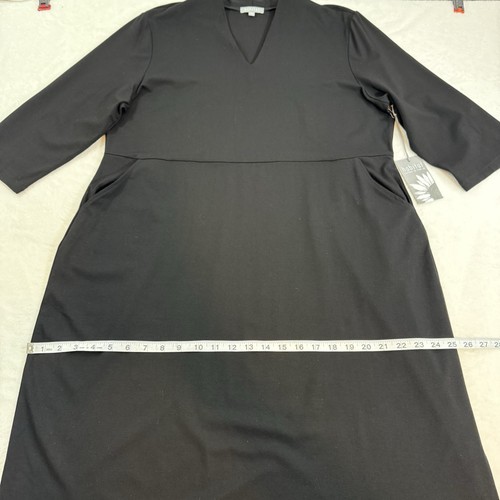 NWT Habitat Dress Size XL Paris V Neck Pocket Capsule Office Classic Chic LBD - Picture 10 of 12