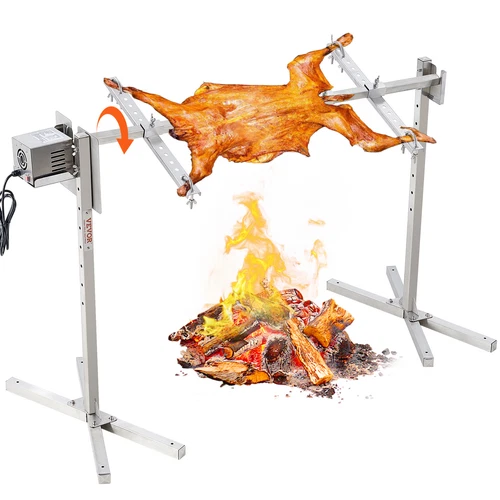 VEVOR 55" Electric BBQ Rotisserie Grill Kit Stainless Steel Grill 90lb Pig Lamb
